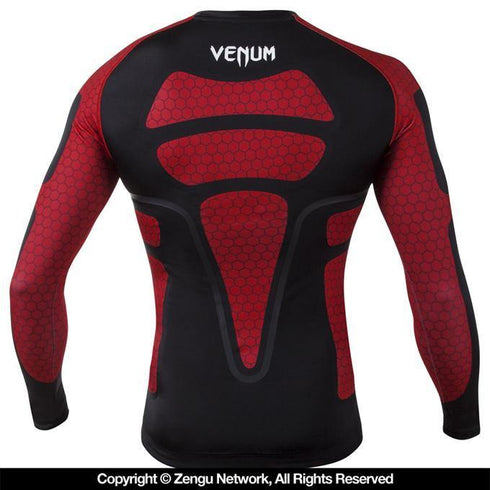 Venum "Absolute" Long-Sleeve Compression Shirt (Black/Red) - MMA Fightland