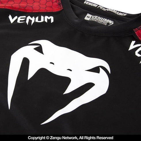 Venum "Absolute" Long-Sleeve Compression Shirt (Black/Red) - MMA Fightland