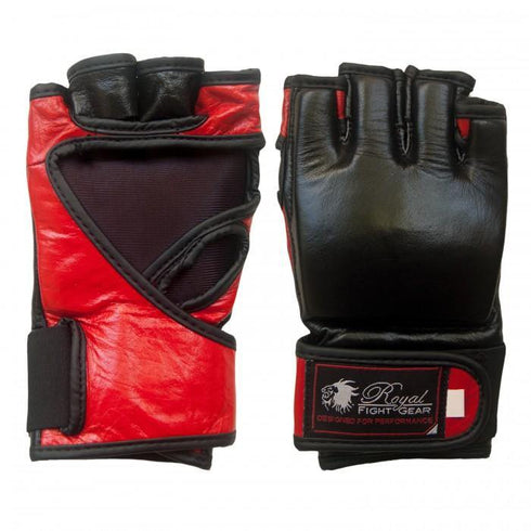 BOLD LOOK RFG THUMBLESS MMA LEATHER GLOVES-2