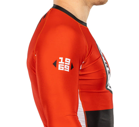 Fuji Heritage Long Sleeve Rashguard Red
