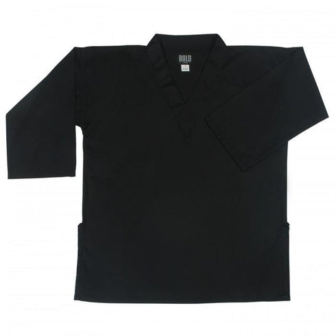 BOLD LOOK 8.5OZ SUPER MIDDLEWEIGHT V-NECK TOPS-BALCK-1
