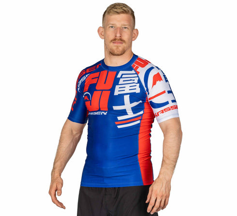 Fuji Kassen Short Sleeve Rashguard Blue