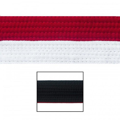 BOLD LOOK 2" WHITE/RED/BLACK RENSHI BELTS