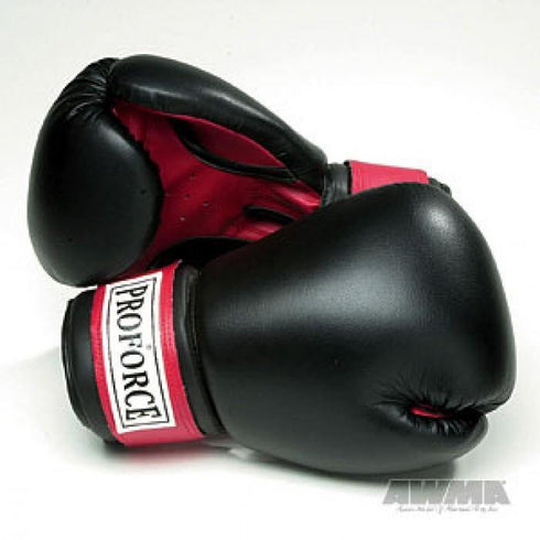 BOLD LOOK PROFORCE® LEATHERETTE BOXING GLOVES W/RED PALM-1