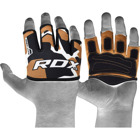 RDX 4T Tan Weight Lifting Grips