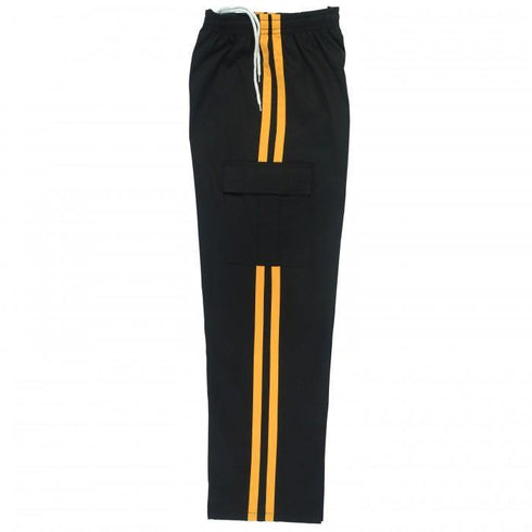 BOLD LOOK BFIT 7.5OZ CARGO PANTS-BLACK/GOLD STRIPE-1