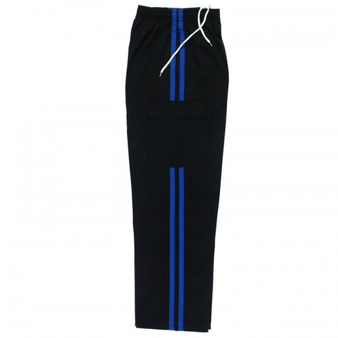 BOLD LOOK BFIT 7.5OZ CARGO PANTS-BLACK/BLUE STRIPE-1