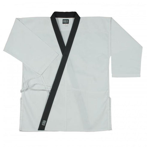 BOLD LOOK 8.5OZ SUPER MIDDLEWEIGHT TOPS WITH COLLAR TRIM-WHITE WITH BLACK TRIM-1