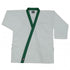 BOLD LOOK 8.5OZ SUPER MIDDLEWEIGHT TOPS WITH COLLAR TRIM-WHITE WITH FOREST GREEN TRIM-1