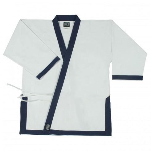 BOLD LOOK 8.5OZ SUPER MIDDLEWEIGHT TOPS WITH FULL TRIM-WHITE WITH DARK NAVY TRIM-1