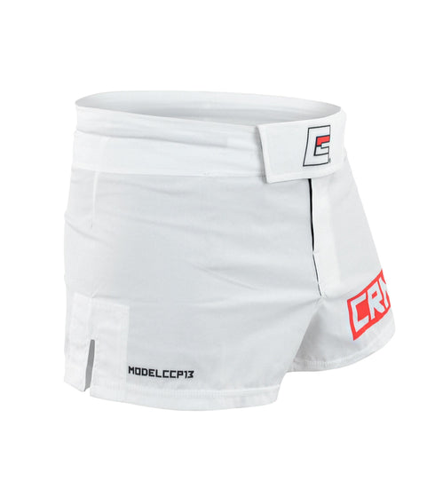 Combat Corner BOSS Fight Shorts White - Model 13 - MMA Fightland