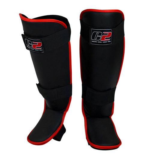 Combat Corner C2 Shin Guards Red