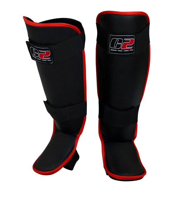 Combat Corner C2 Shin Guards Red