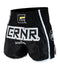 Combat Corner Black/White CRNR Muay Thai Shorts-1