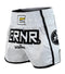 Combat Corner White/Black CRNR Muay Thai Shorts-1