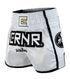 Combat Corner White/Black CRNR Muay Thai Shorts-1