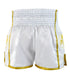 Combat Corner White/Gold CRNR Muay Thai Shorts-2