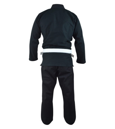 Combat Corner Classic Kimono – W/ FREE WHITE BELT!-BLACK-2