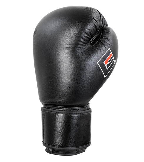 Combat Corner Elite Boxing Gloves Leather | Black - MMA Fightland