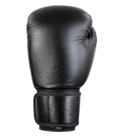 Combat Corner Elite Boxing Gloves Leather | Black - MMA Fightland
