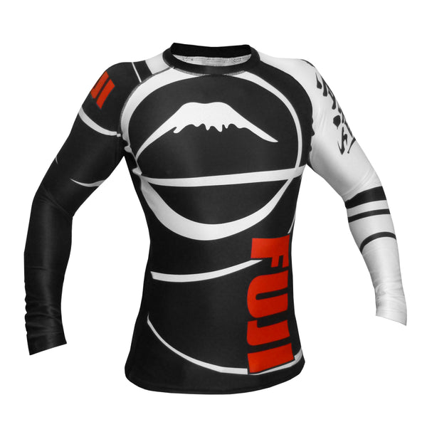FUJI SPORTS FREESTYLE IBJJF RANKED RASHGUARD LONG SLEEVE-Black-1