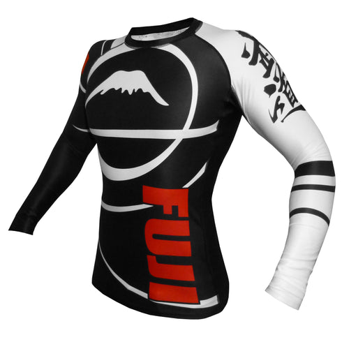 FUJI SPORTS FREESTYLE IBJJF RANKED RASHGUARD LONG SLEEVE-Black-2