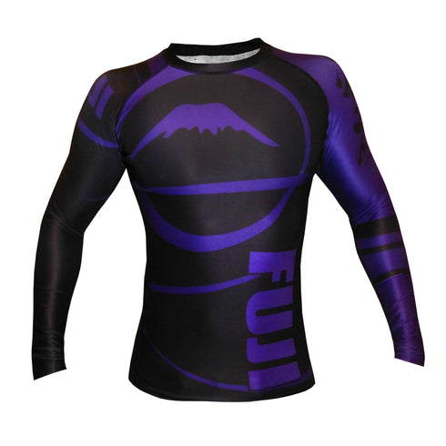 FUJI SPORTS FREESTYLE IBJJF RANKED RASHGUARD LONG SLEEVE-Purple-1