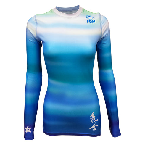 FUJI SPORTS HAIKU WOMEN'S RASH GUARD-Blue-5