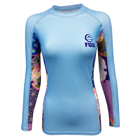 FUJI SPORTS WOMEN'S KIMONO RASH GUARD-Blue-1