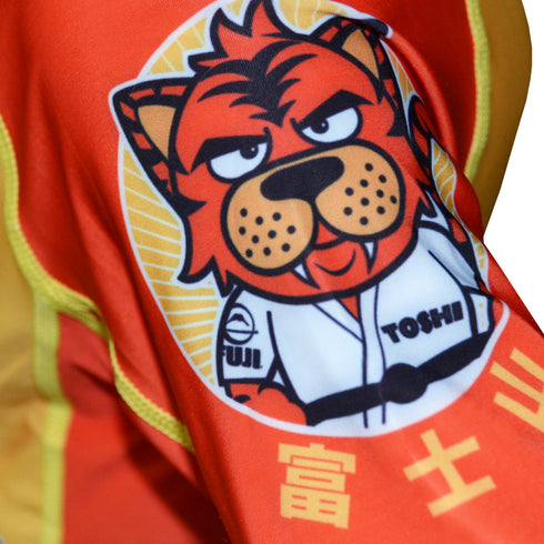 FUJI SPORTS TOSHI THE TIGER RASH GUARD, KIDS, YELLOW/ORANGE-Yellow-7