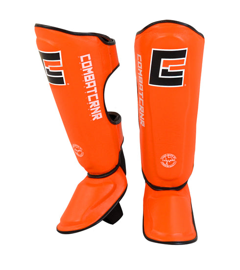 Combat Corner HMIT Shin Guards-ORANGE-1