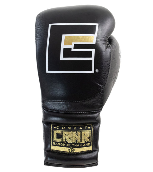 Combat Corner HMIT Lace Up Sparring Gloves | Black
