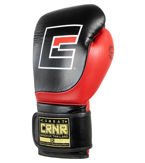 Combat Corner HMIT Velcro Sparring Gloves Black/Red