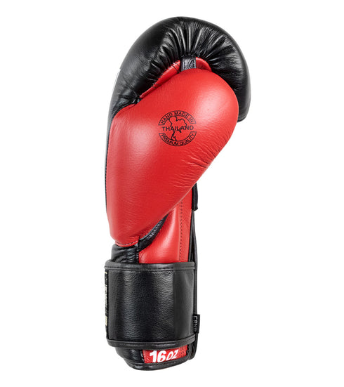 Combat Corner HMIT Velcro Sparring Gloves Black/Red