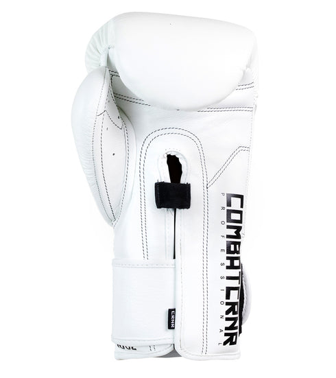 Combat Corner HMIT Velcro Sparring Gloves | White