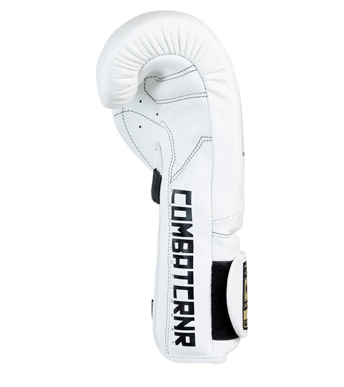 Combat Corner HMIT Velcro Sparring Gloves | White