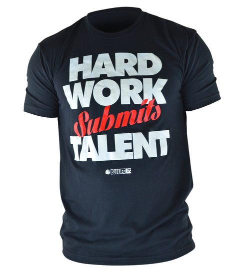 COMBAT BJJ Life Hard Work Submits Talent T-Shirt-2