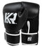 Combat Corner KRBON Boxing Gloves w/ FREE Wraps Black-White - MMA Fightland