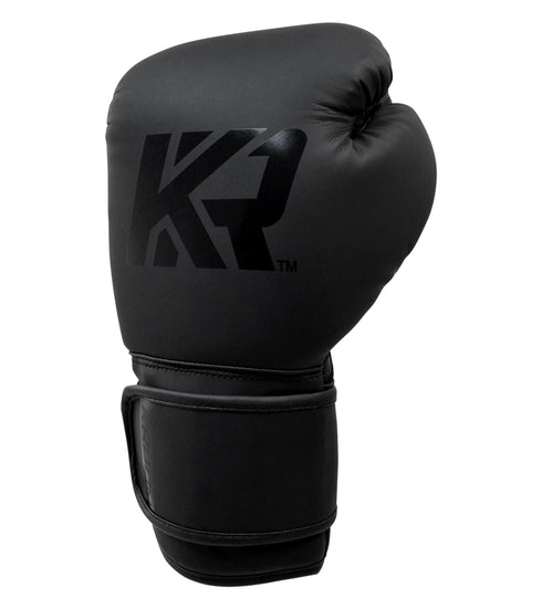Combat Corner KRBON Boxing Gloves w/ FREE Wraps Black-Black - MMA Fightland