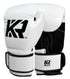 Combat Corner KRBON Boxing Gloves w/ FREE Wraps White-Black - MMA Fightland