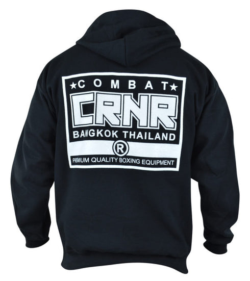 Combat Corner Punches & Kicks Contrast Hooded Sweatshir-2