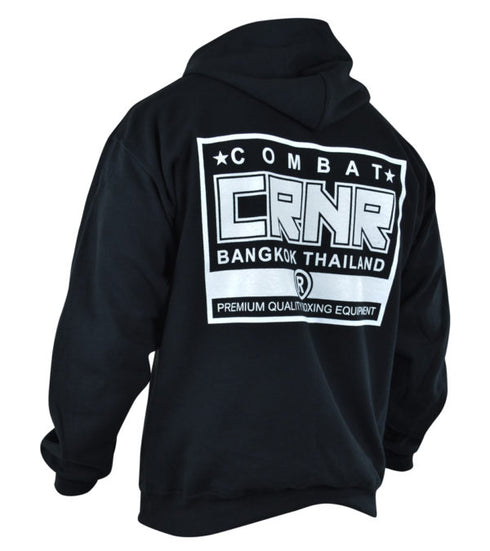 Combat Corner Punches & Kicks Contrast Hooded Sweatshir-3