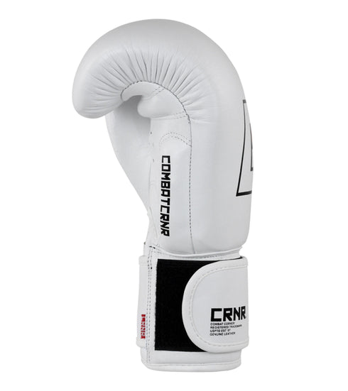Combat Corner Proper Thai Boxing Gloves - White - MMA Fightland