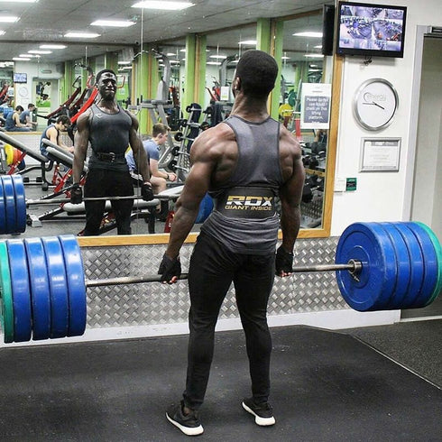 RDX 6 INCH BLACK LEATHER WEIGHT LIFTING BELT