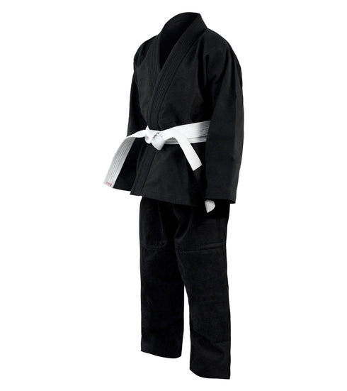 Combat Corner Recruit Youth BJJ GI – FREE WHITE BELT-BLACK-1