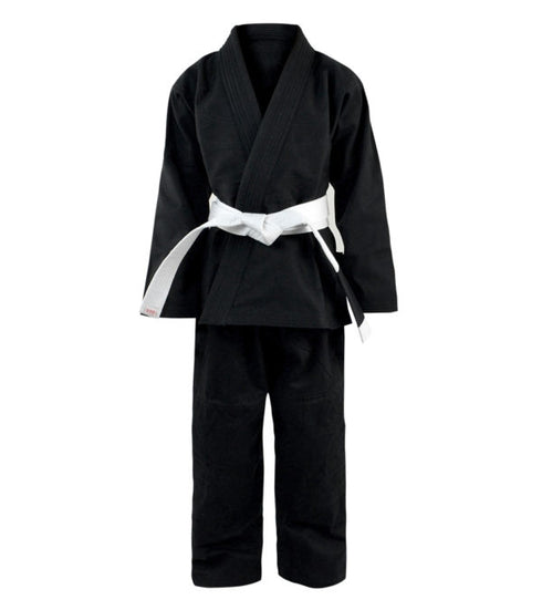 Combat Corner Recruit Youth BJJ GI – FREE WHITE BELT-BLACK-2