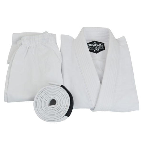 Combat Corner Recruit Youth BJJ GI – FREE WHITE BELT-WHITE-5