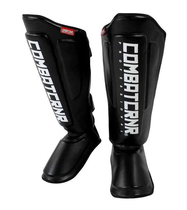Combat Corner Supreme Shin Guards-BLACK-1