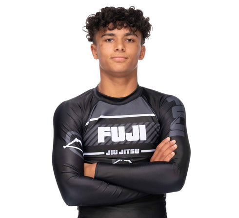 Fuji Freestyle 2.0 Long Sleeve Ranked Rashguard Black - ADULT SIZES