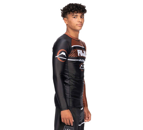 Fuji Freestyle 2.0 Long Sleeve Ranked Rashguard Brown - ADULT SIZES